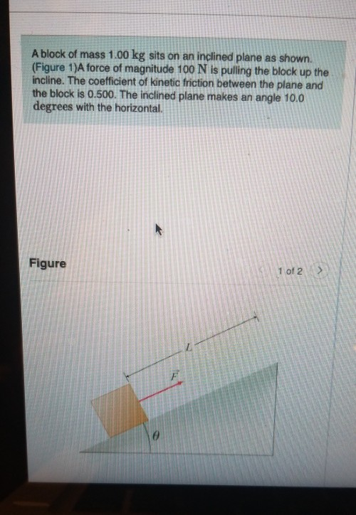 Solved A Block Of Mass 1.00 Kg Sits On An Inclined Plane As | Chegg.com