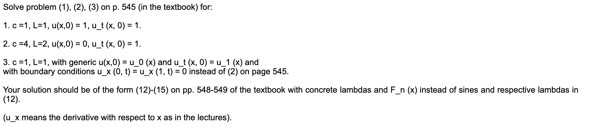 Solved Solve Problem 1 2 3 On P 545 In The Text Chegg Com