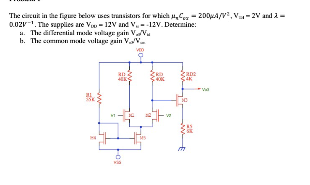 Solved The Circuit In The Figure Below Uses Transistors For 9169