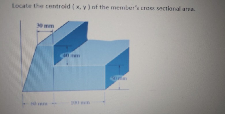 Solved Locate The Centroid X Y Of The Members Cross 5608