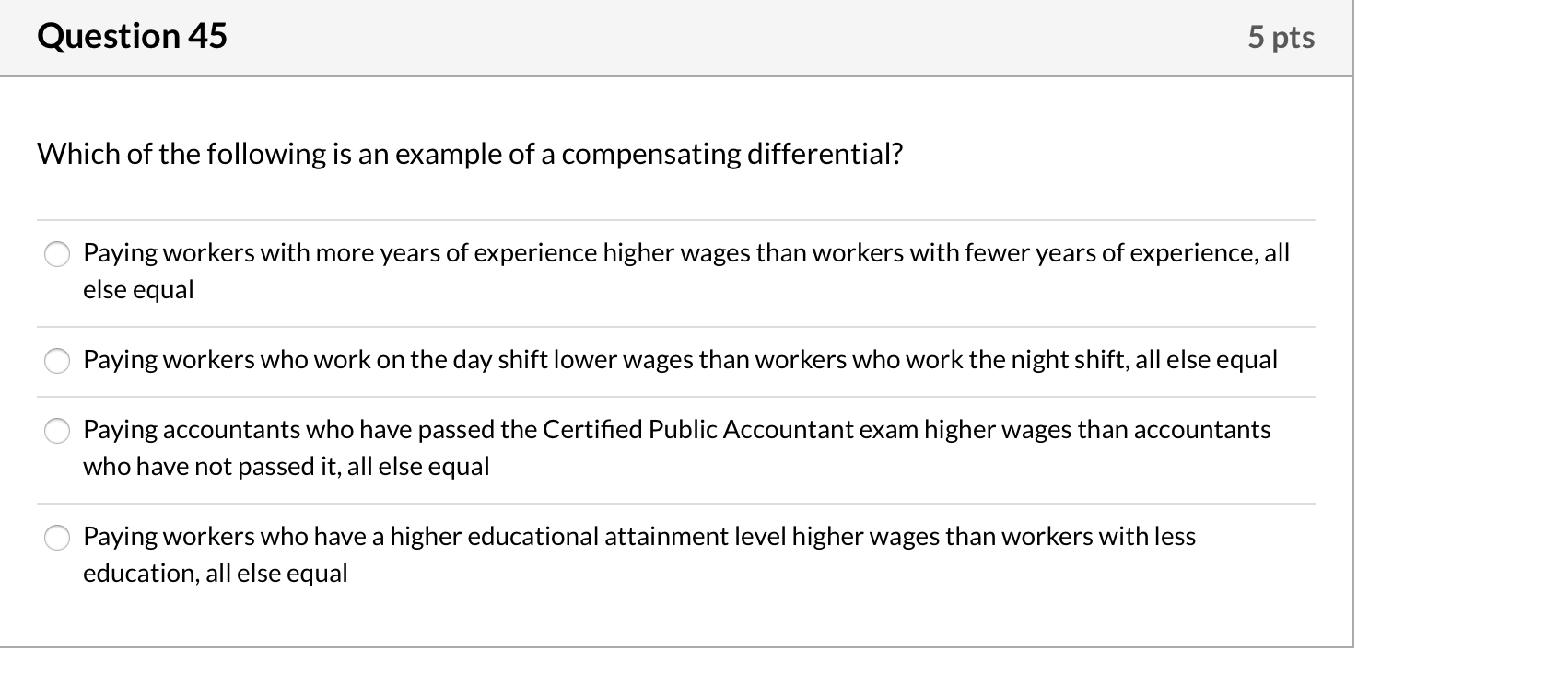 Solved Question 45 5 pts Which of the following is an | Chegg.com
