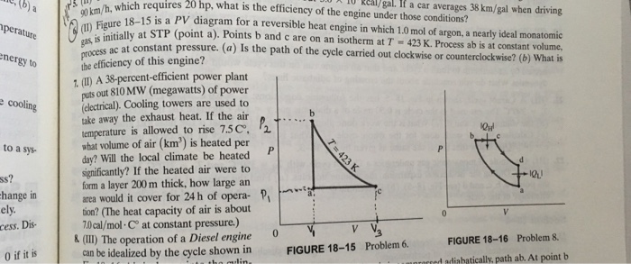 Solved 6. Figure 18-15 Is PV Diagram For A Reversible Heat | Chegg.com