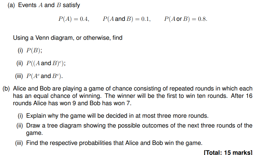 Solved (a) Events A And B Satisfy P(A) = 0.4, P(A And B) = | Chegg.com