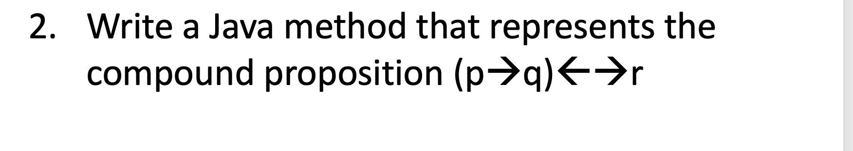 Solved 2. Write a Java method that represents the compound | Chegg.com