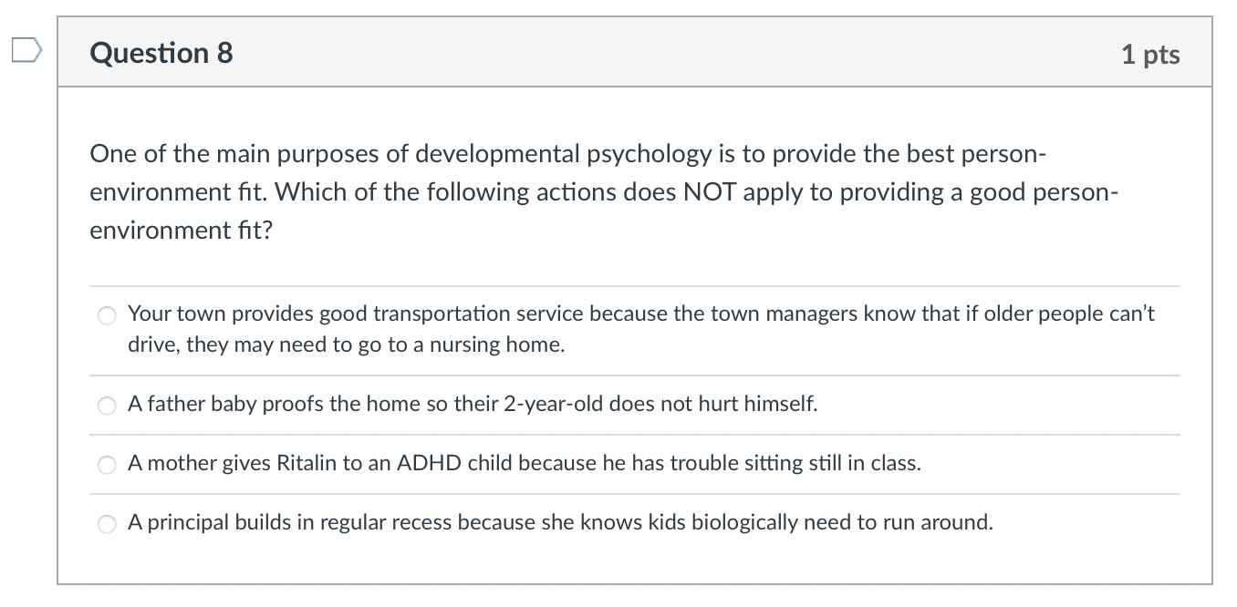 Solved Question 8 1 pts One of the main purposes of | Chegg.com
