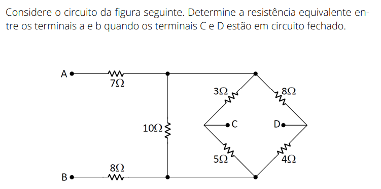 Solved Considere o circuito da figura seguinte. Determine a | Chegg.com