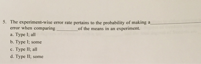 experiment wise error