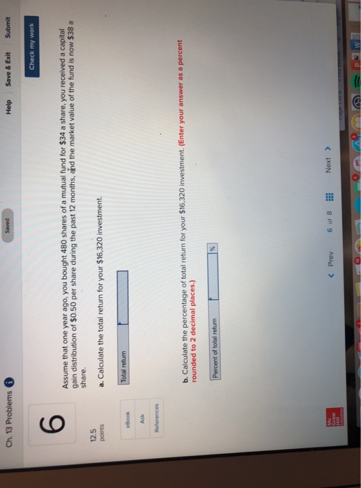 Solved Ch. 13 Problems Help Save & Exit Submit Check my work | Chegg.com