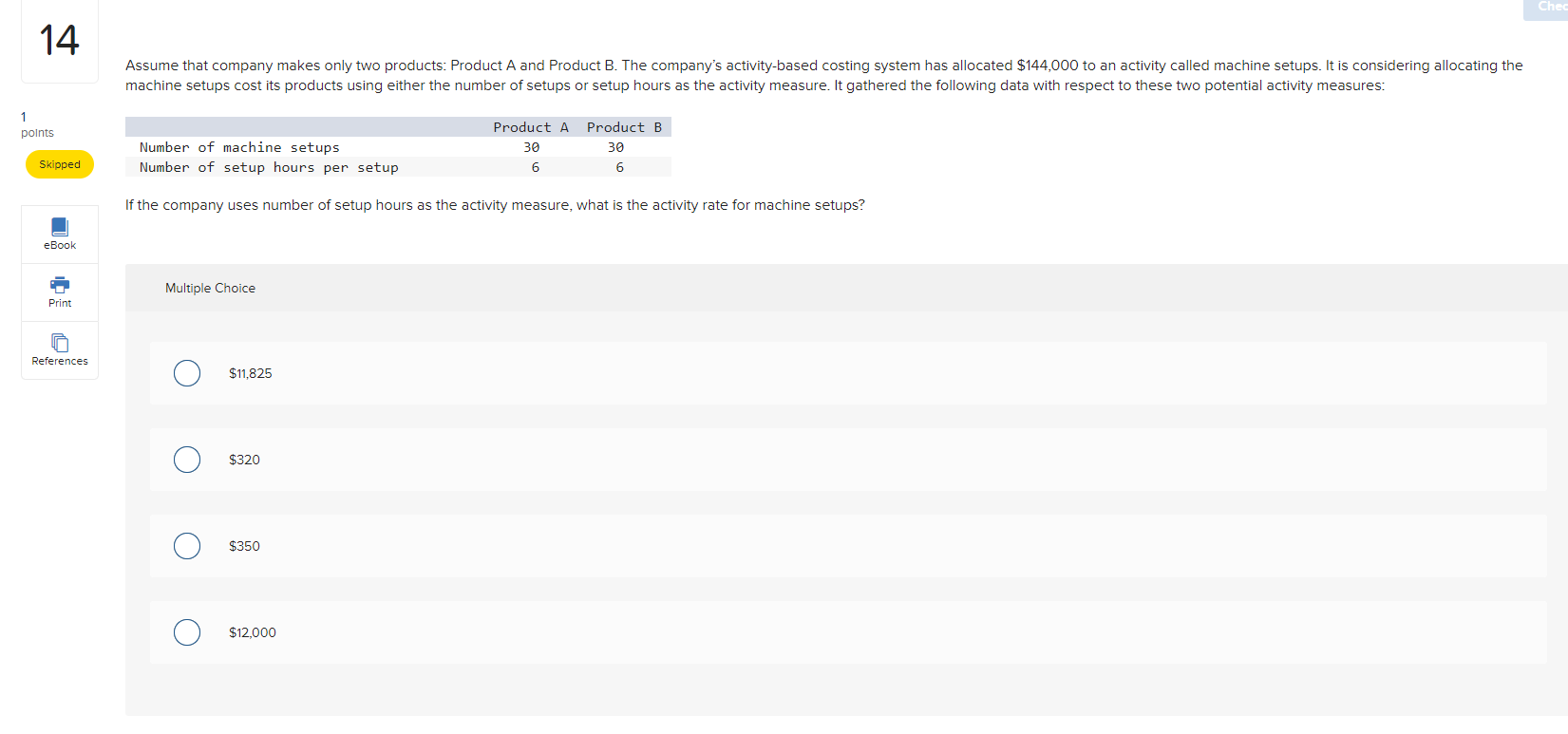 Solved 8 Assume the following information for a company that | Chegg.com