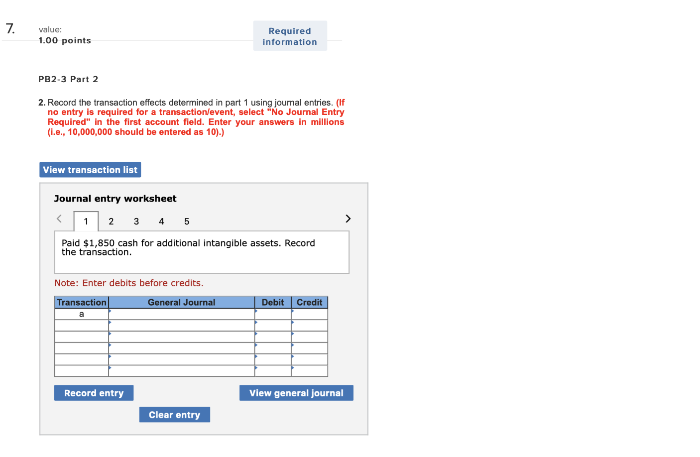 Solved PB23 Recording Transactions (in a Journal and