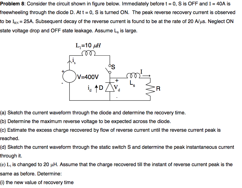 Solved Problem 8: Consider the circuit shown in figure | Chegg.com