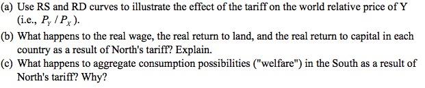 Solved Consider A Specific Factors Model, With Two Goods [x 