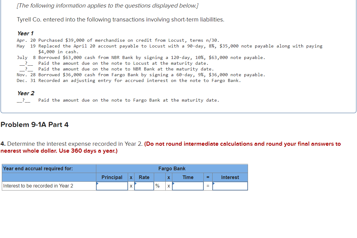 Solved Tyrell Co. entered into the following transactions