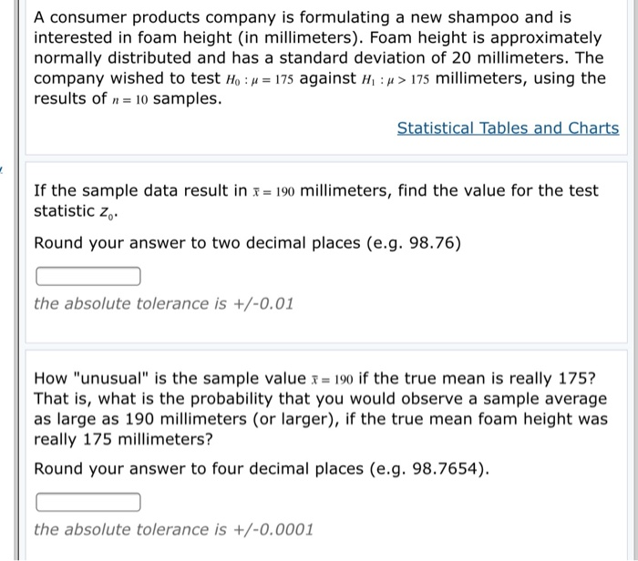 Solved A consumer products company is formulating a new