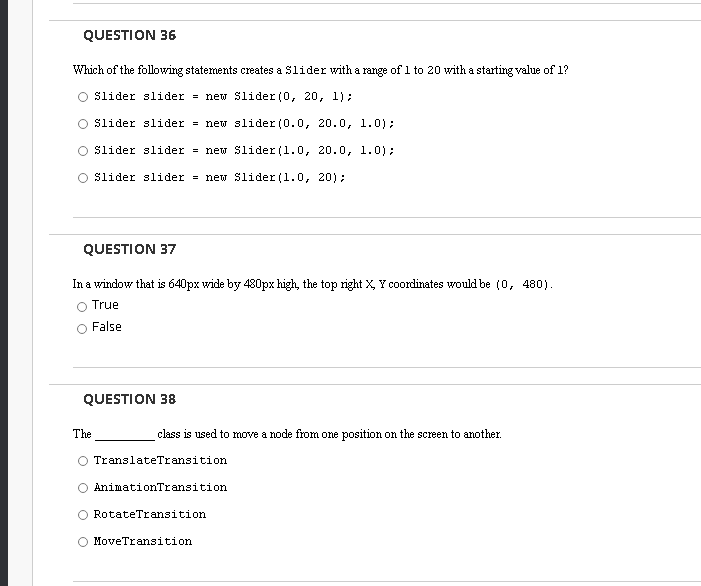 Solved QUESTION 36 Which of the following statements creates | Chegg.com