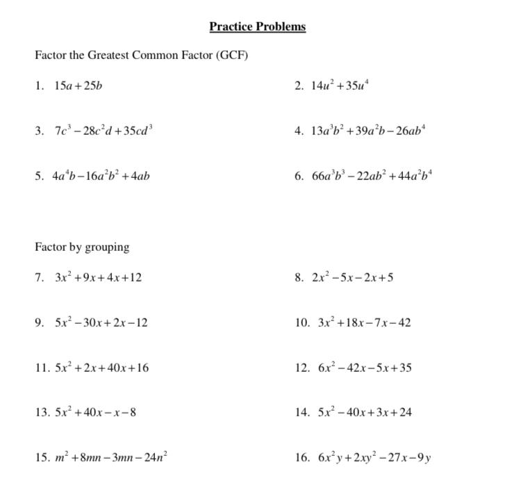 solved-practice-problems-factor-the-greatest-common-factor-chegg