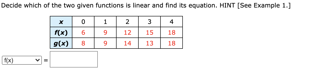 Solved Decide which of the two given functions is linear and | Chegg.com