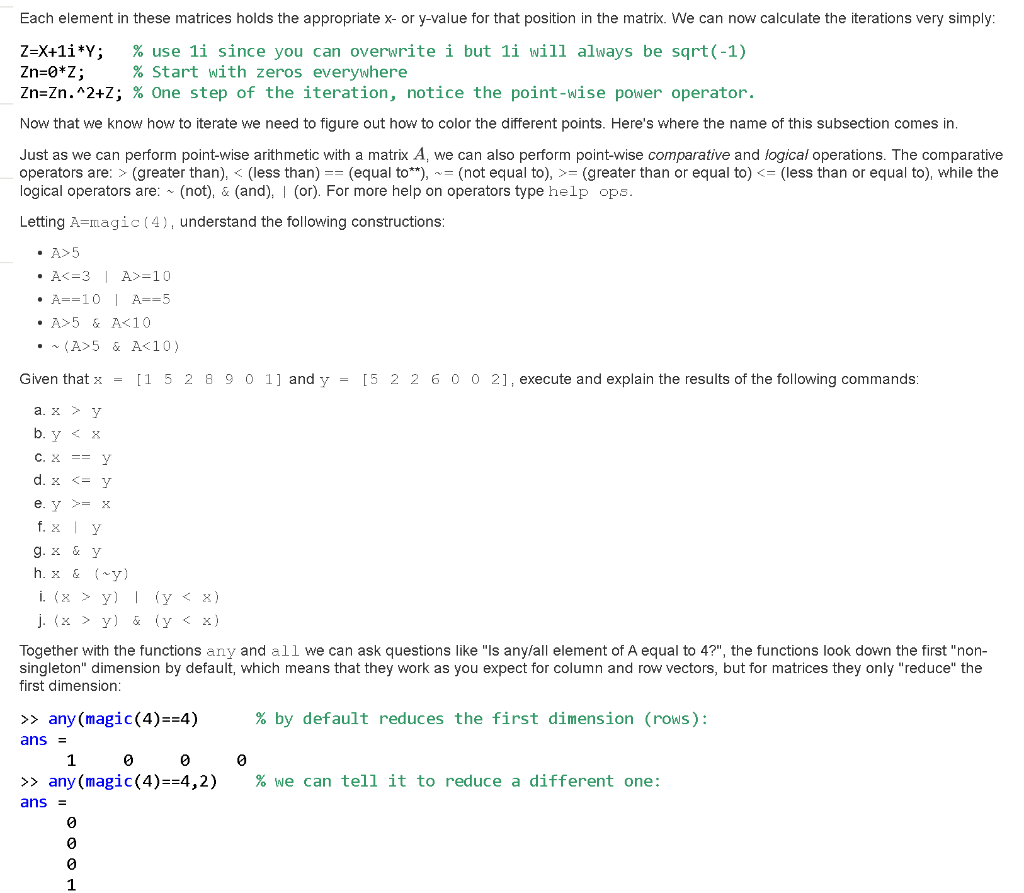 Solved Each element in these matrices holds the appropriate | Chegg.com image.