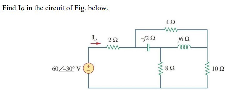 Solved Find Io in the circuit of Fig. below. | Chegg.com