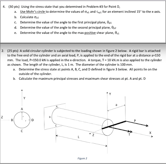 Solved 4. ( 30 Pts) Using The Stress State That You | Chegg.com