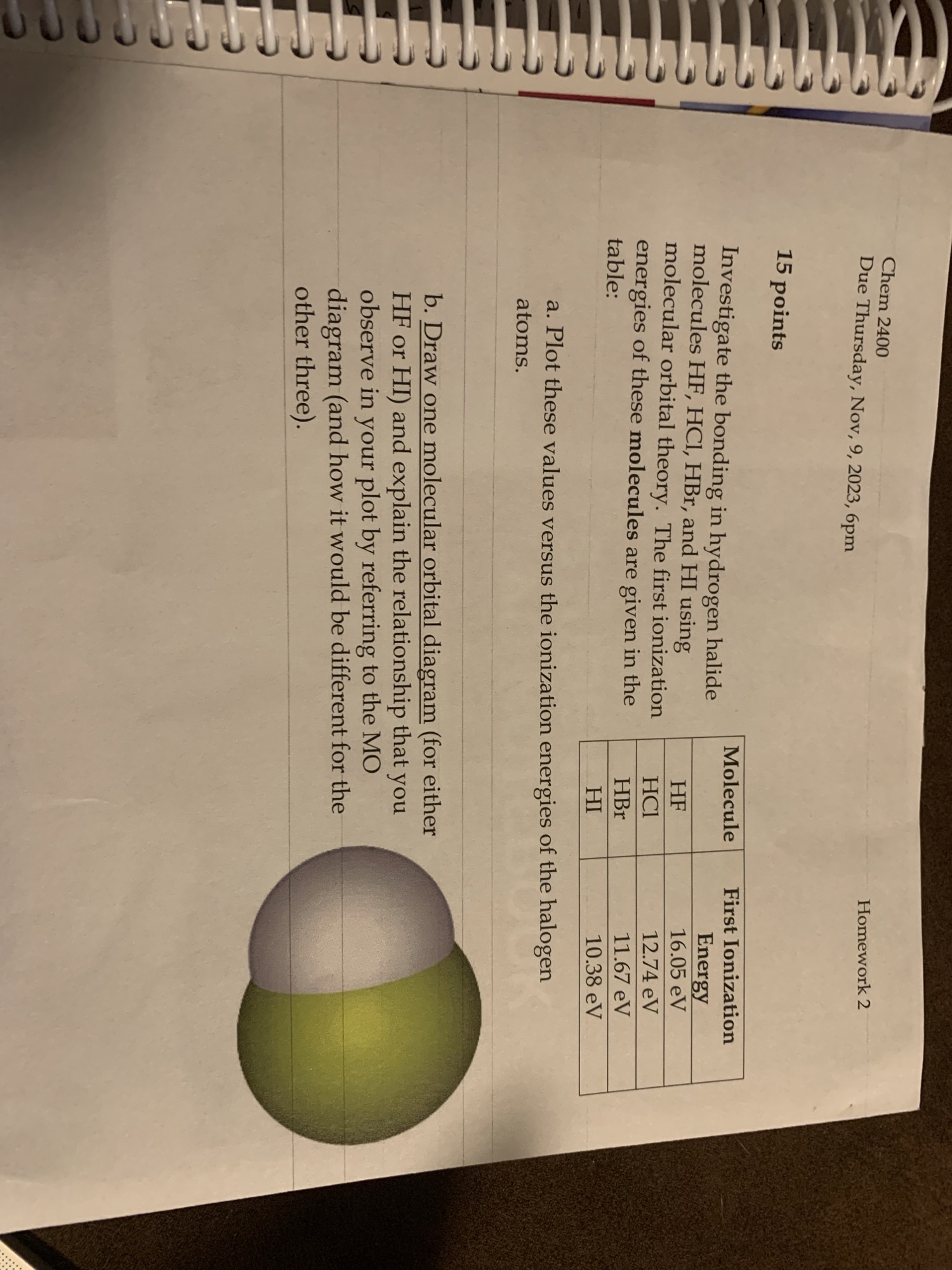 Solved Due Thursday Nov 9 2023 6pm Homework 2 15 points