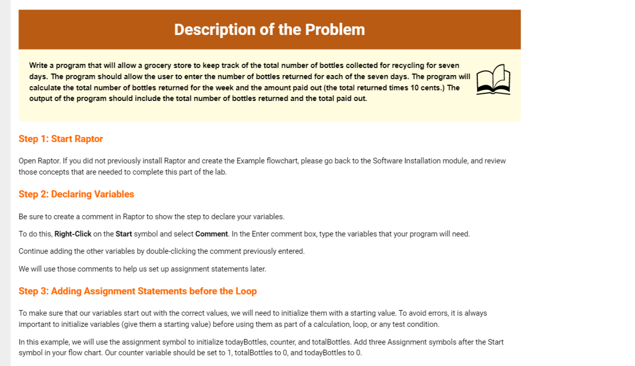 Solved Description of the Problem Write a program that will | Chegg.com