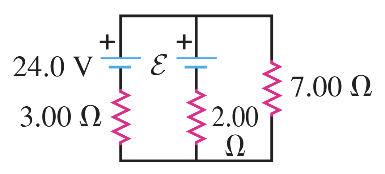 Solved What Must Be The Emf In The Circuit Shown Below In Chegg Com