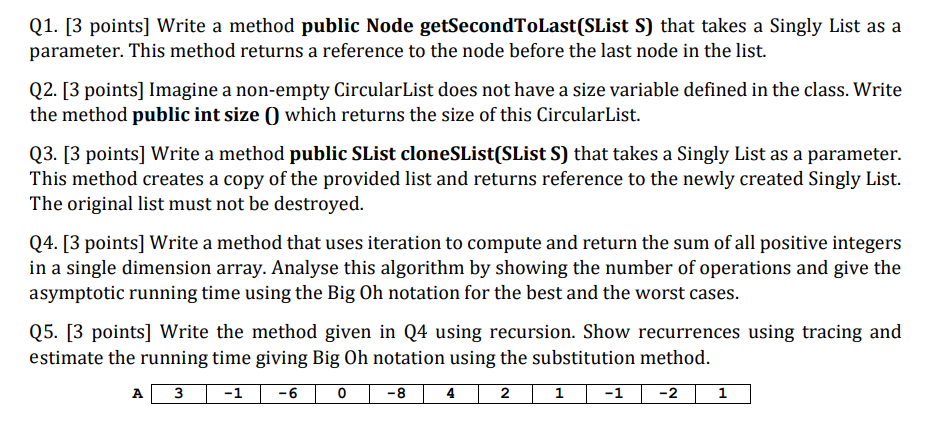 Solved Q1. [3 points] Write a method public Node | Chegg.com