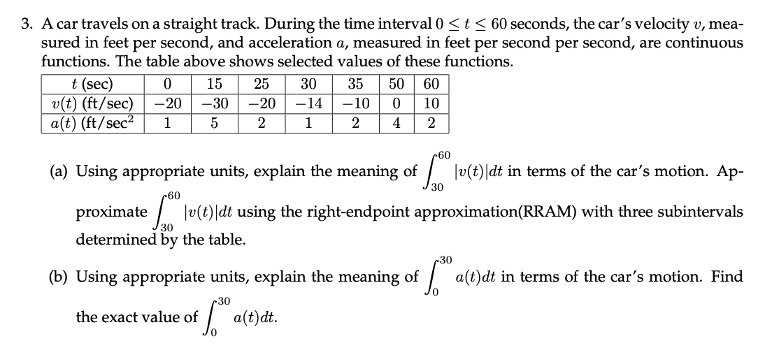 solved-3-a-car-travels-on-a-straight-track-during-the-time-chegg