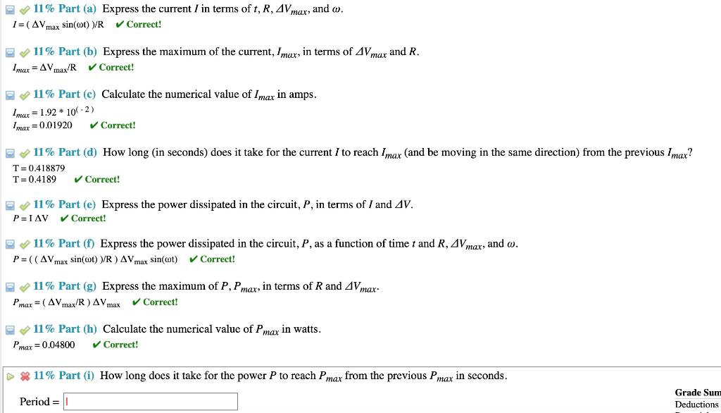 Solved (8\%) Problem 4: In a simple AC circuit shown on the | Chegg.com