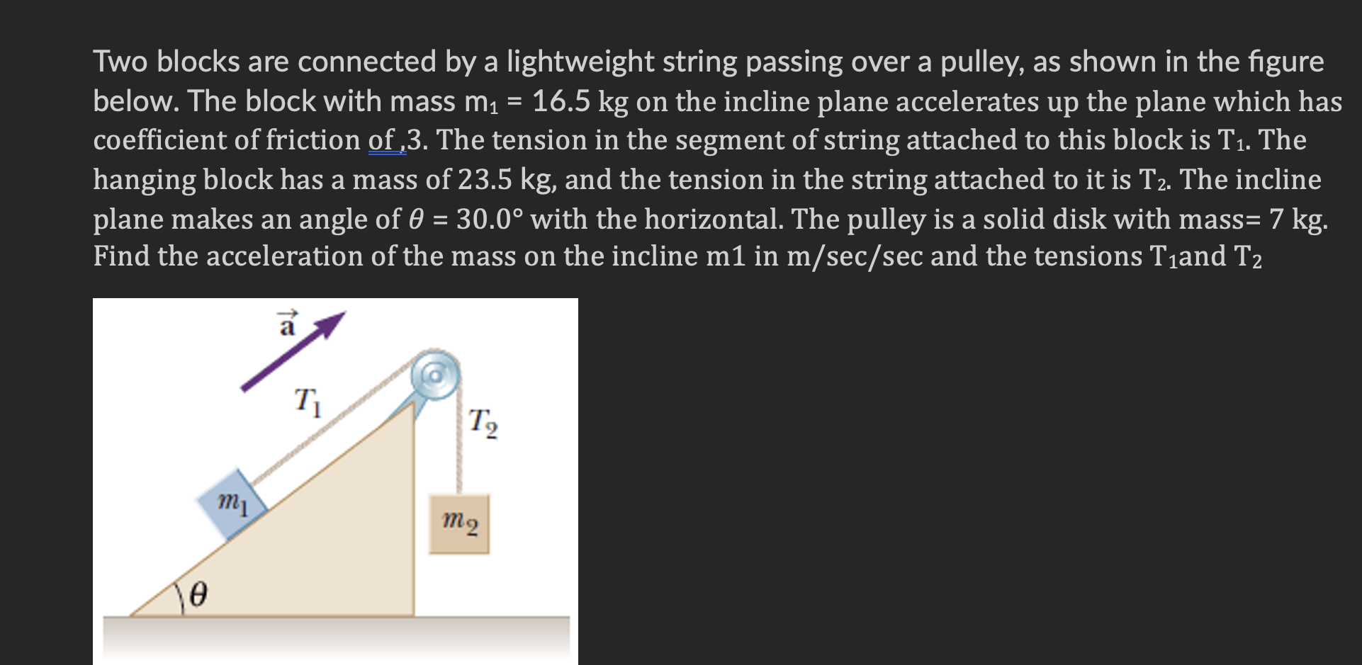 Solved Two blocks are connected by a lightweight string | Chegg.com