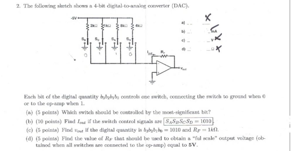 Solved 2. The Following Sketch Shows A 4-bit | Chegg.com