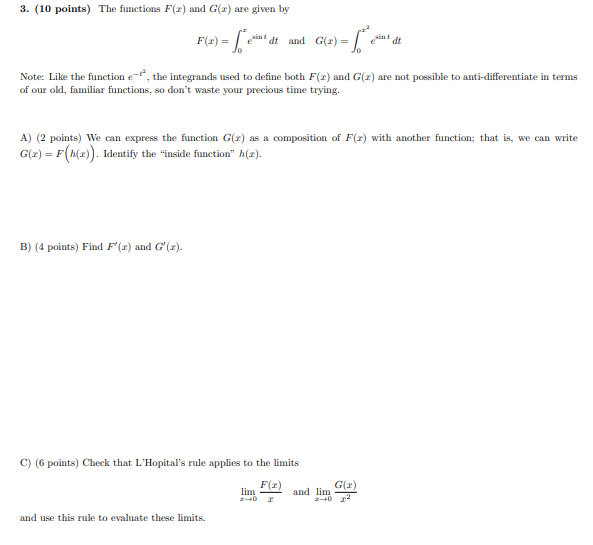 Solved 3 10 Points The Functions F X And G 1 Are Giv Chegg Com