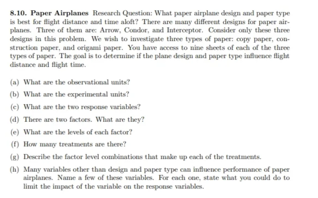 paper airplane research questions