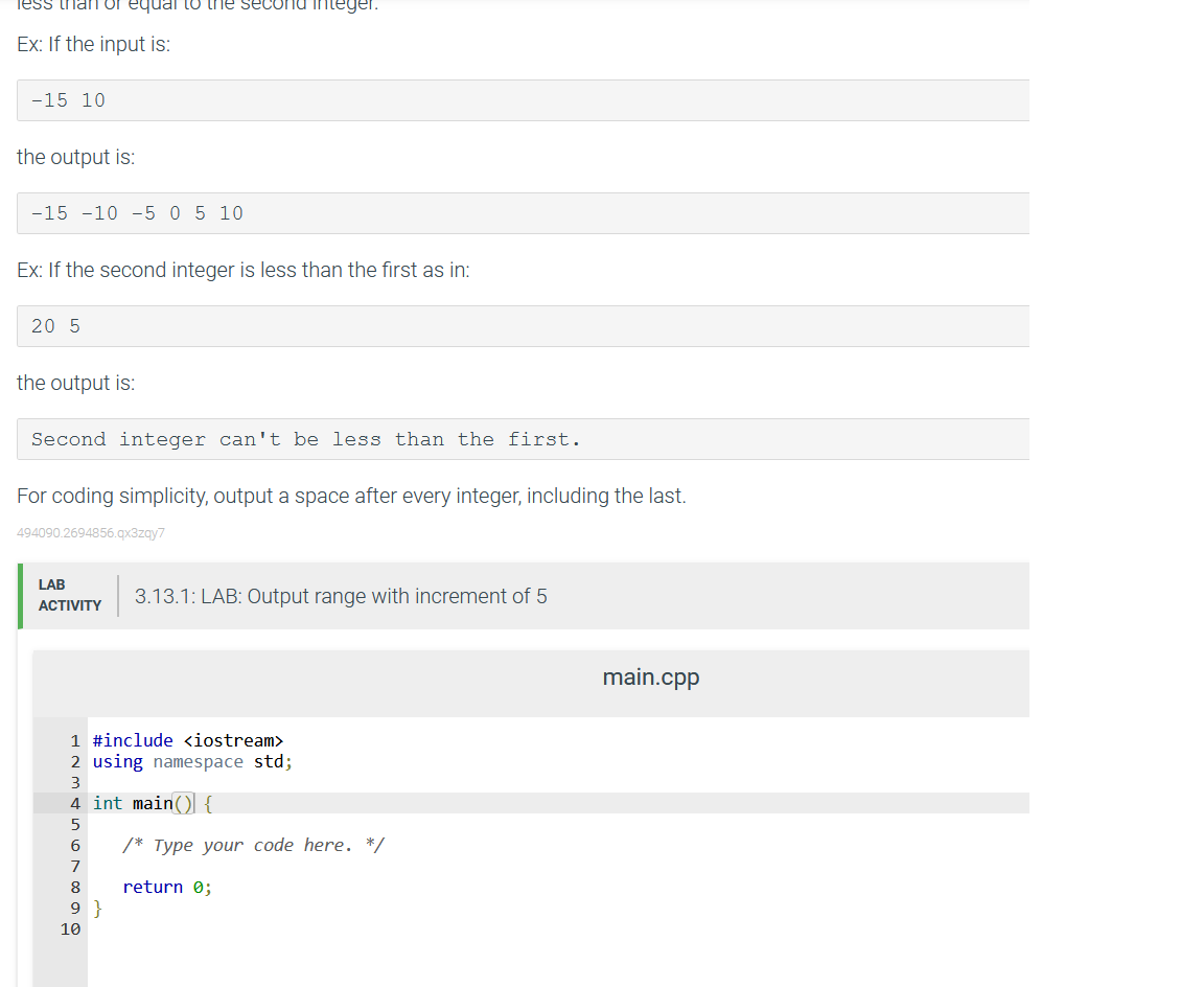 Ex: If the input is: −1510 the output is: | Chegg.com