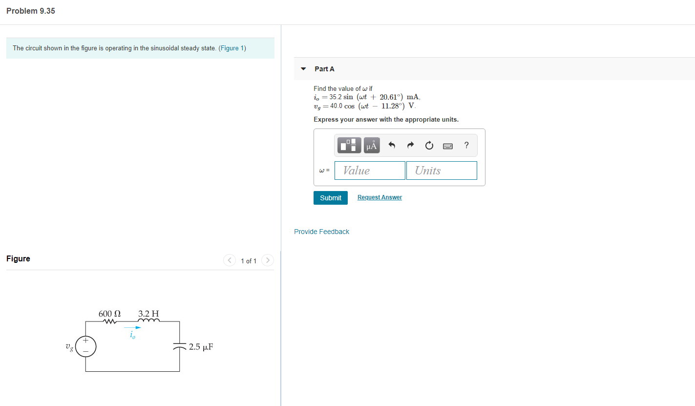 Solved Problem 9.35 The circuit shown in the figure is | Chegg.com