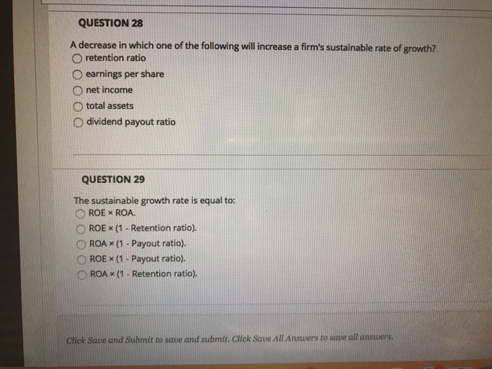 Solved QUESTION 28 A decrease in which one of the following | Chegg.com