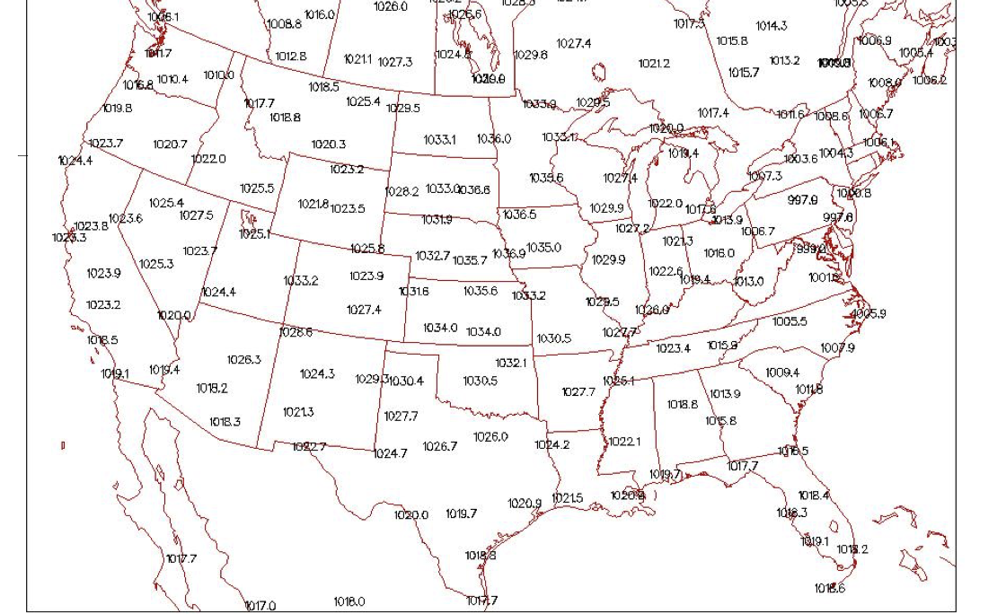 Solved 1. Draw the standard isobars (in 4mb intervals from