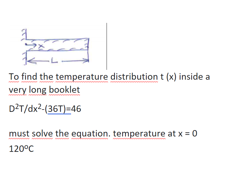 Solved 크 To find the temperature distribution t (x) inside a | Chegg.com