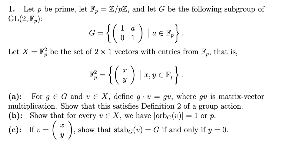 Solved 1 Let P Be Prime Let F Z Pz And Let G Be The Chegg Com