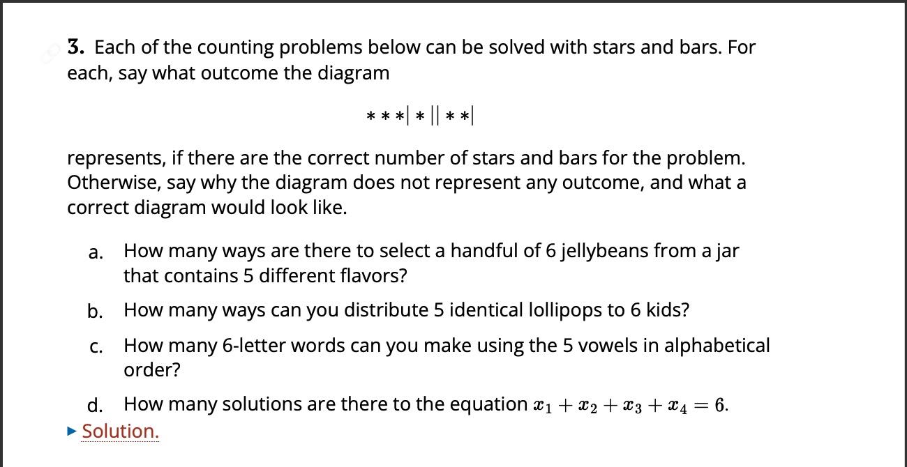 Solved 3. Each of the counting problems below can be solved | Chegg.com