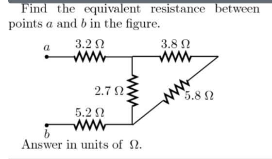 Solved Find the equivalent resistance between points a and b | Chegg.com
