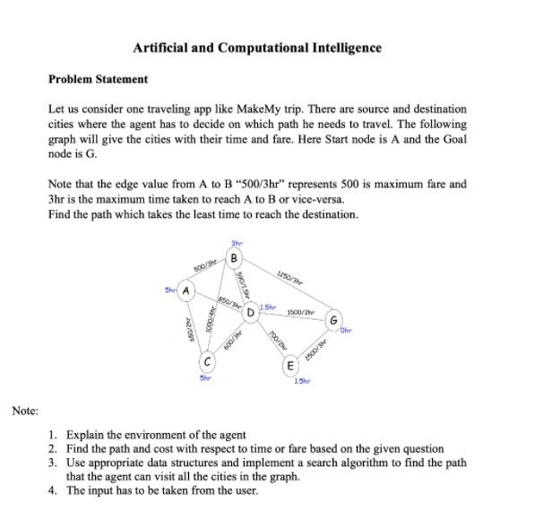 Artificial and Computational Intelligence Problem | Chegg.com
