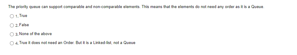 The priority queue can support comparable and | Chegg.com