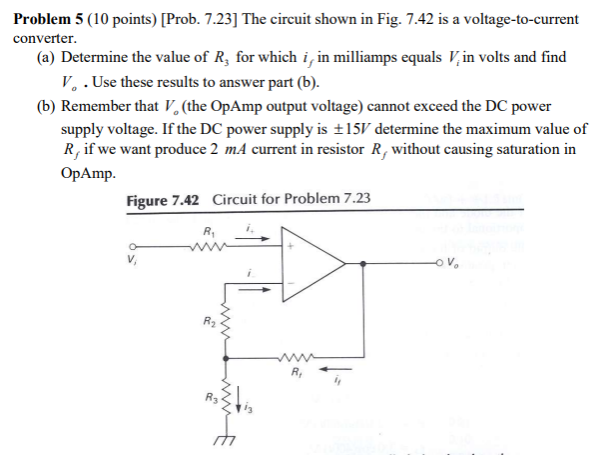 Solved Problem 5 (10 points) [Prob. 7.23] The circuit shown | Chegg.com