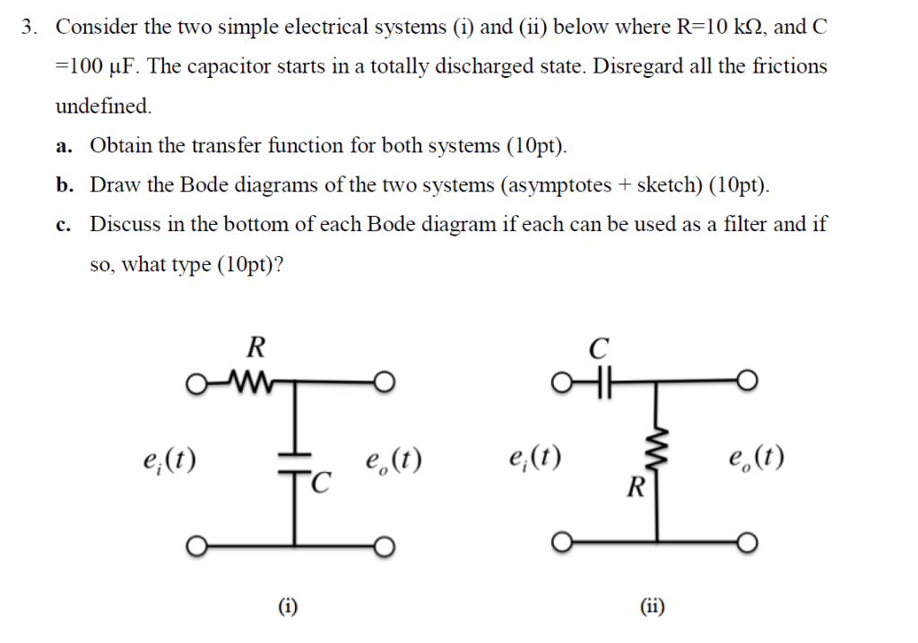 Solved 3. Consider the two simple electrical systems (i) and | Chegg.com