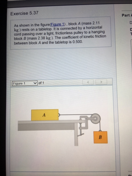 Solved Exercise 5.37 As shown in the figure 1), block A | Chegg.com