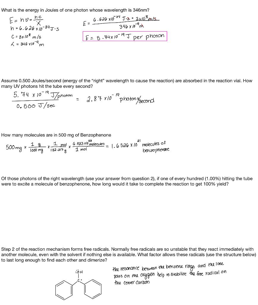 Solved What is the energy in Joules of one photon whose | Chegg.com