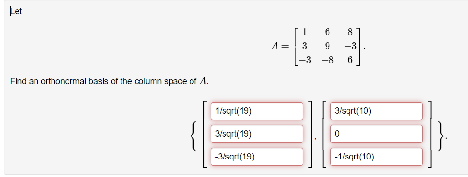 Solved A 13 369 88 36 Find an orthonormal basis of the