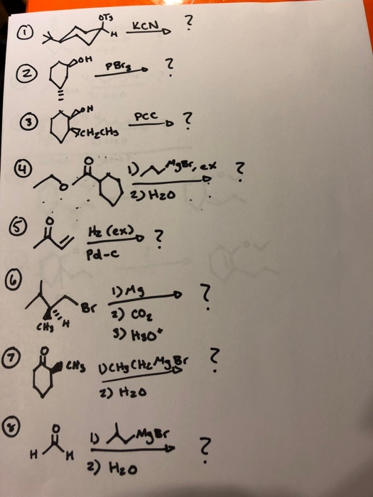 Solved OTS KCN 2 OH 2. PBc 1 Pd-c . リM CHy H 2) Hzo 2) Ho | Chegg.com